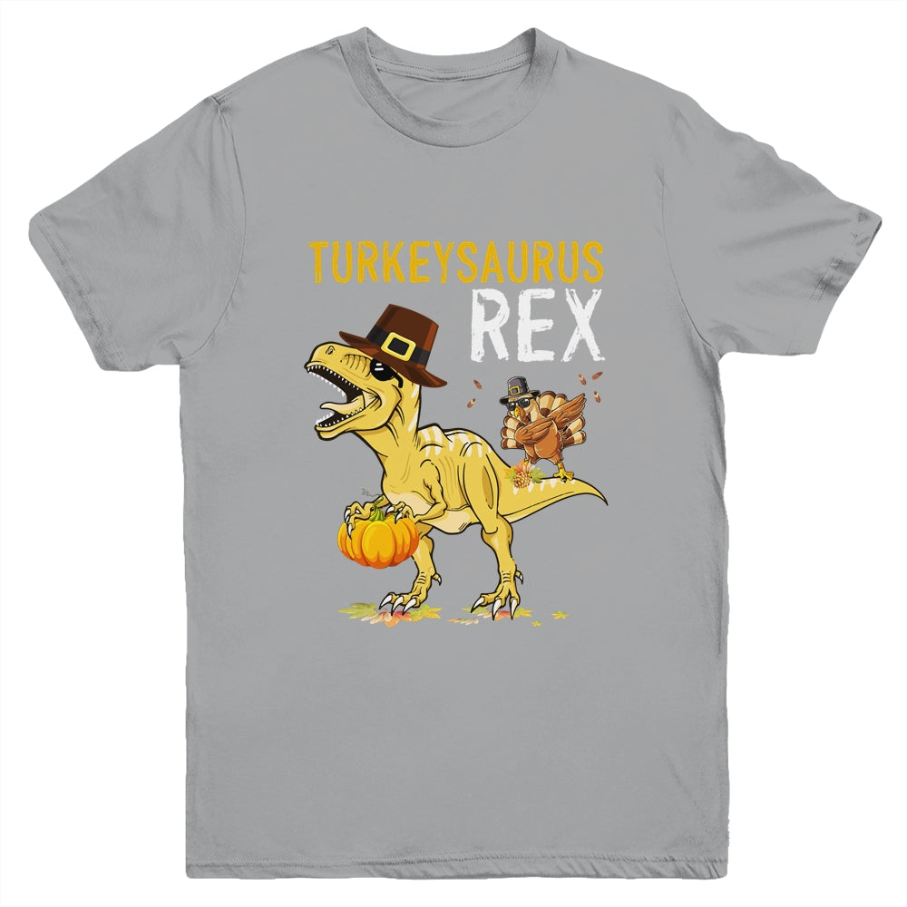Turkeysaurus Rex Dab Turkey Dino Toddler Boys Thanksgiving Youth Shirt | siriusteestore