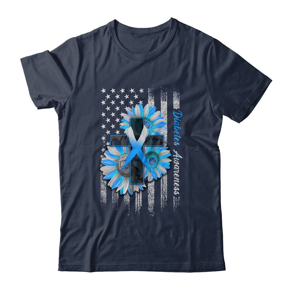 USA Flag In November We Wear Blue Diabetes Awareness Month Shirt & Hoodie | siriusteestore