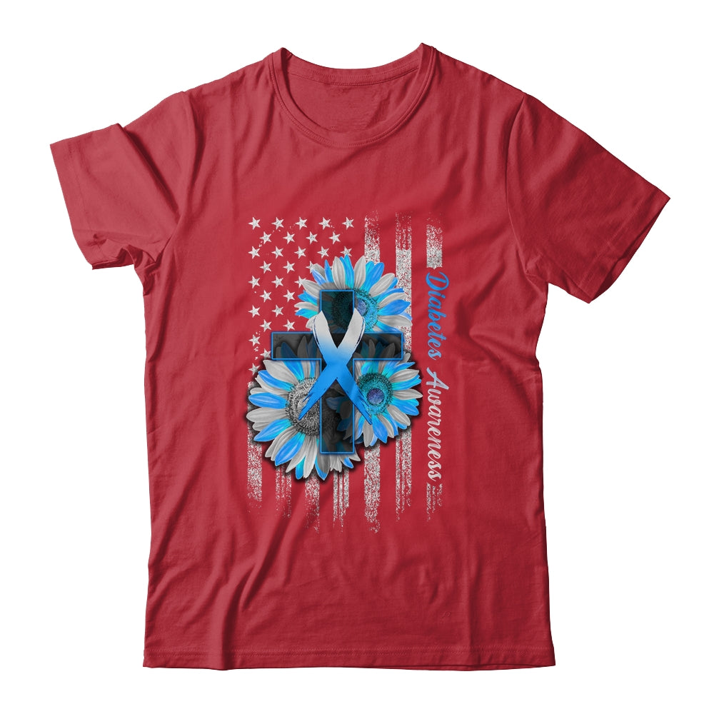 USA Flag In November We Wear Blue Diabetes Awareness Month Shirt & Hoodie | siriusteestore