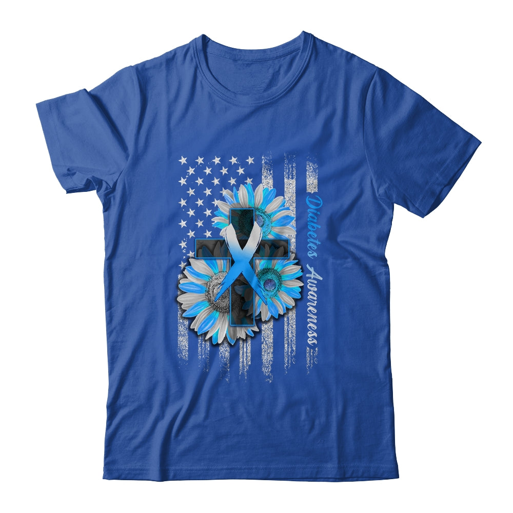 USA Flag In November We Wear Blue Diabetes Awareness Month Shirt & Hoodie | siriusteestore