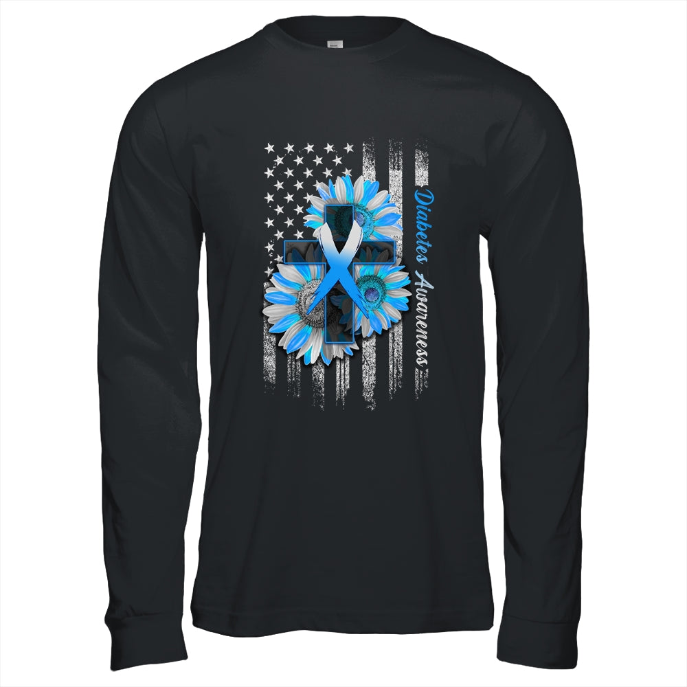 USA Flag In November We Wear Blue Diabetes Awareness Month Shirt & Hoodie | siriusteestore