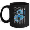 USA Flag In November We Wear Blue Diabetes Awareness Month Mug | siriusteestore