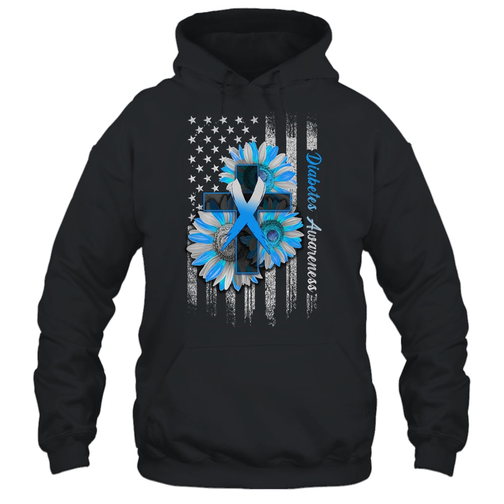 USA Flag In November We Wear Blue Diabetes Awareness Month Shirt & Hoodie | siriusteestore