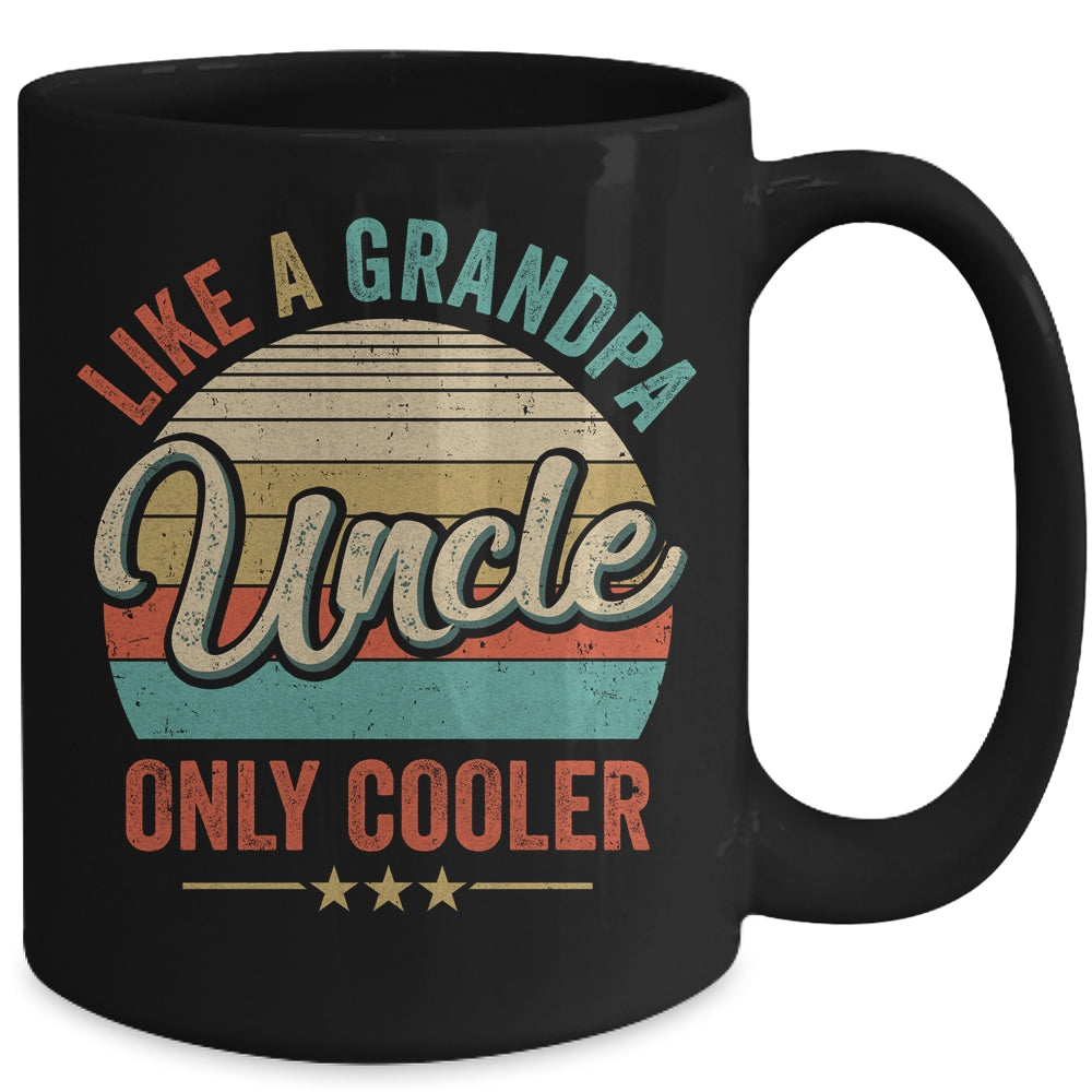 Uncle Like A Grandpa Only Cooler Vintage Dad Fathers Day Mug | siriusteestore