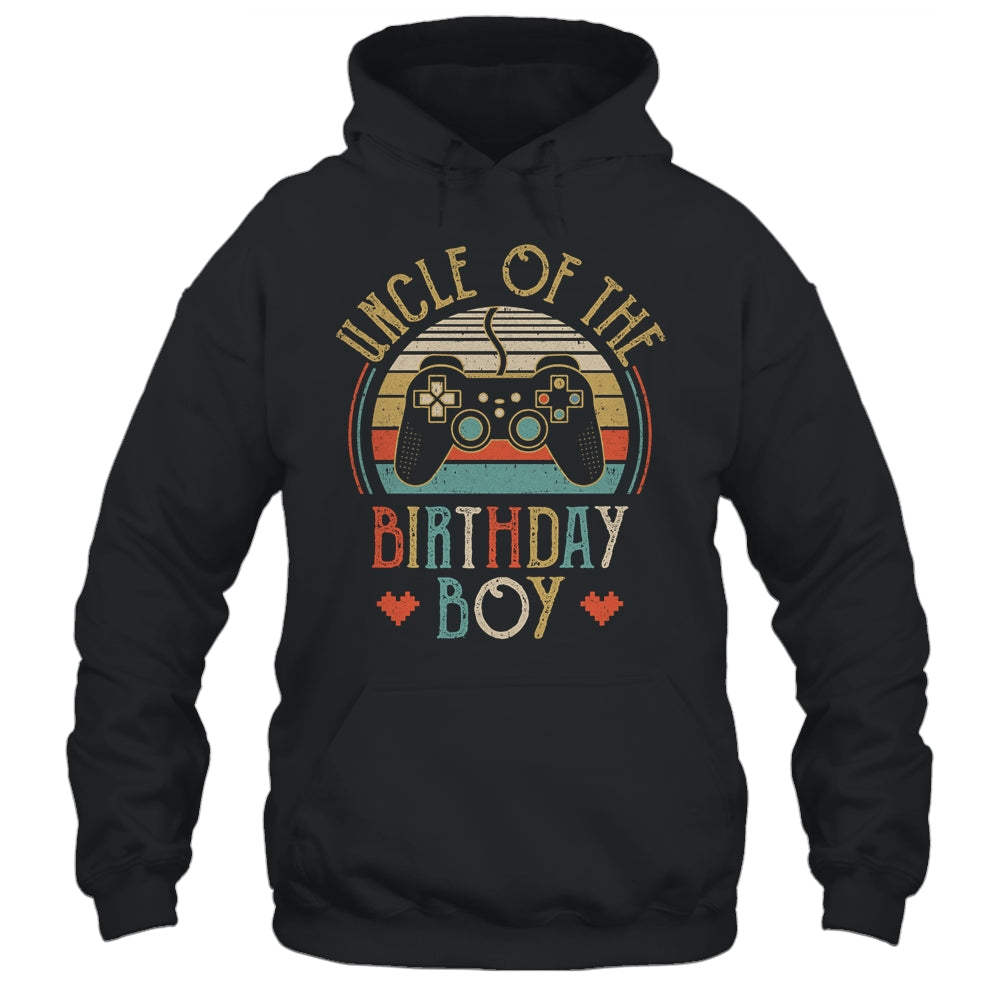 Uncle Of The Birthday Boy Vintage Matching Gamer Birthday Shirt & Hoodie | siriusteestore