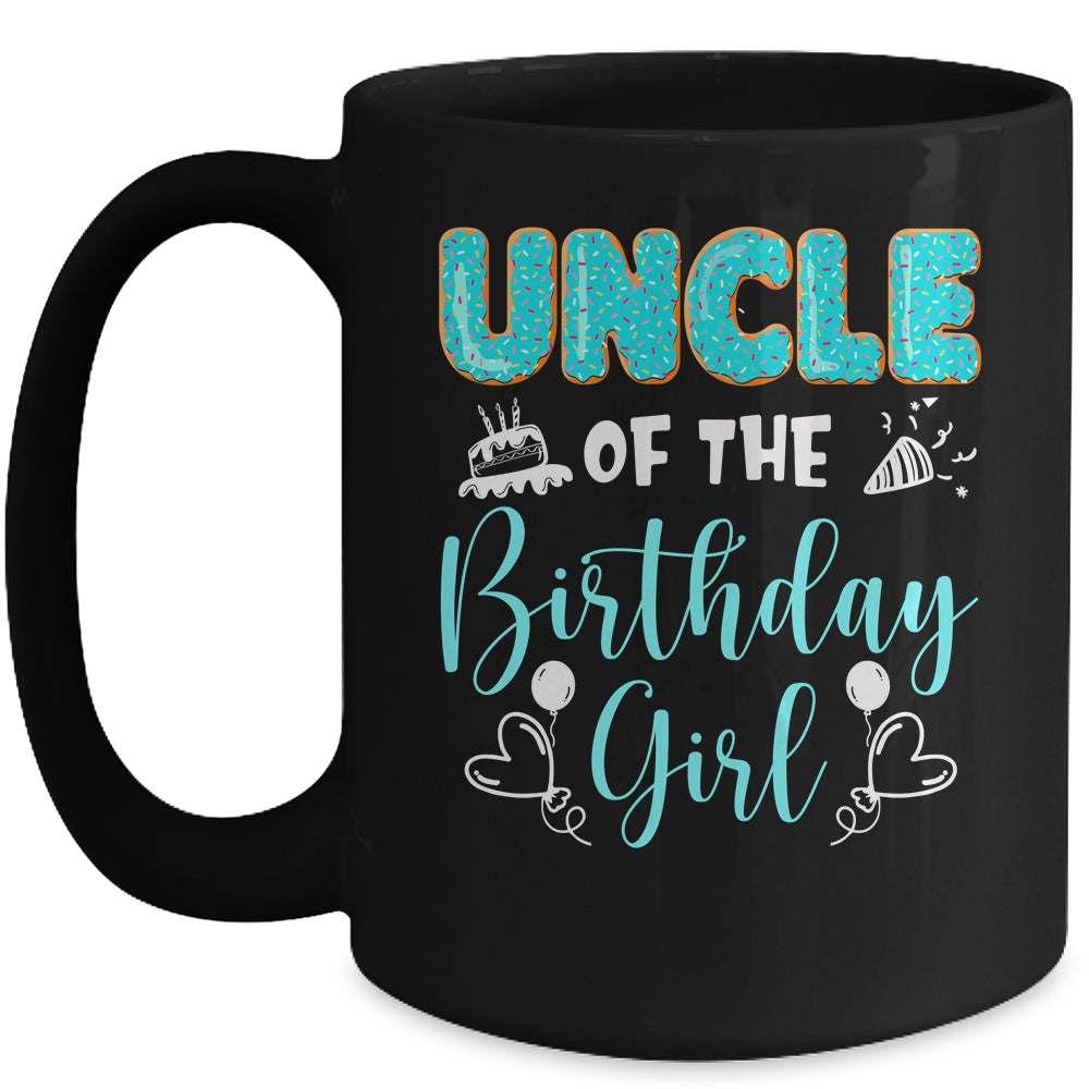 Uncle Of The Birthday Girl Family Donut Birthday Mug | siriusteestore