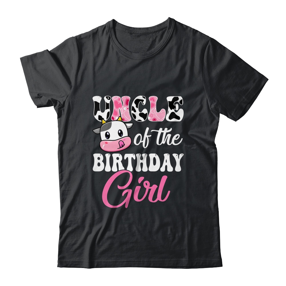 Uncle Of The Birthday Girl Farm Cow 1st Birthday Girl Shirt & Hoodie | siriusteestore