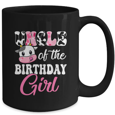 Uncle Of The Birthday Girl Farm Cow 1st Birthday Girl Mug | siriusteestore