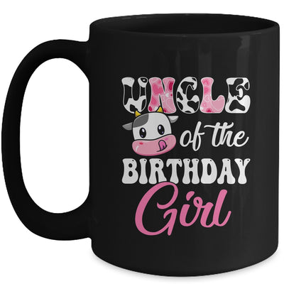Uncle Of The Birthday Girl Farm Cow 1st Birthday Girl Mug | siriusteestore