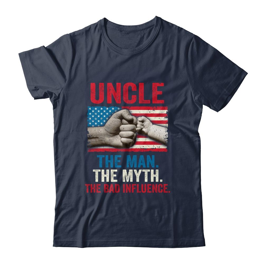 Uncle The Man The Myth The Bad Influence American Flag Shirt & Hoodie | Siriustee.com