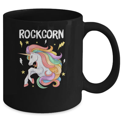 Unicorn And Rock Rockcorn Funny Unicorn Rock Guitar Music Mug | siriusteestore