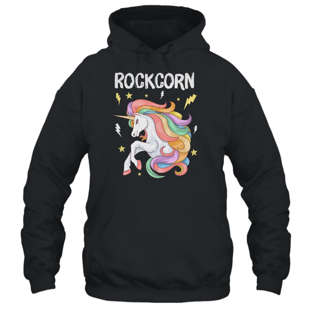 Unicorn And Rock Rockcorn Funny Unicorn Rock Guitar Music Shirt & Hoodie | siriusteestore