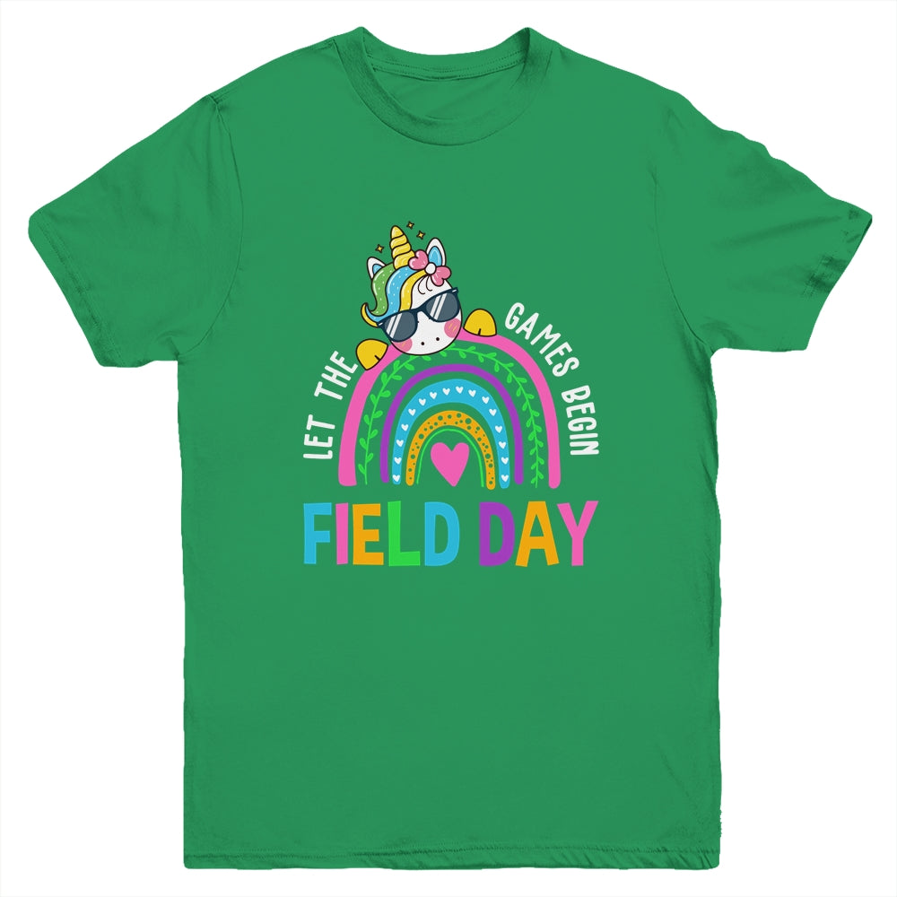 Unicorn Field Day Let The Games Begin Kids Girls Teachers Youth Shirt | siriusteestore