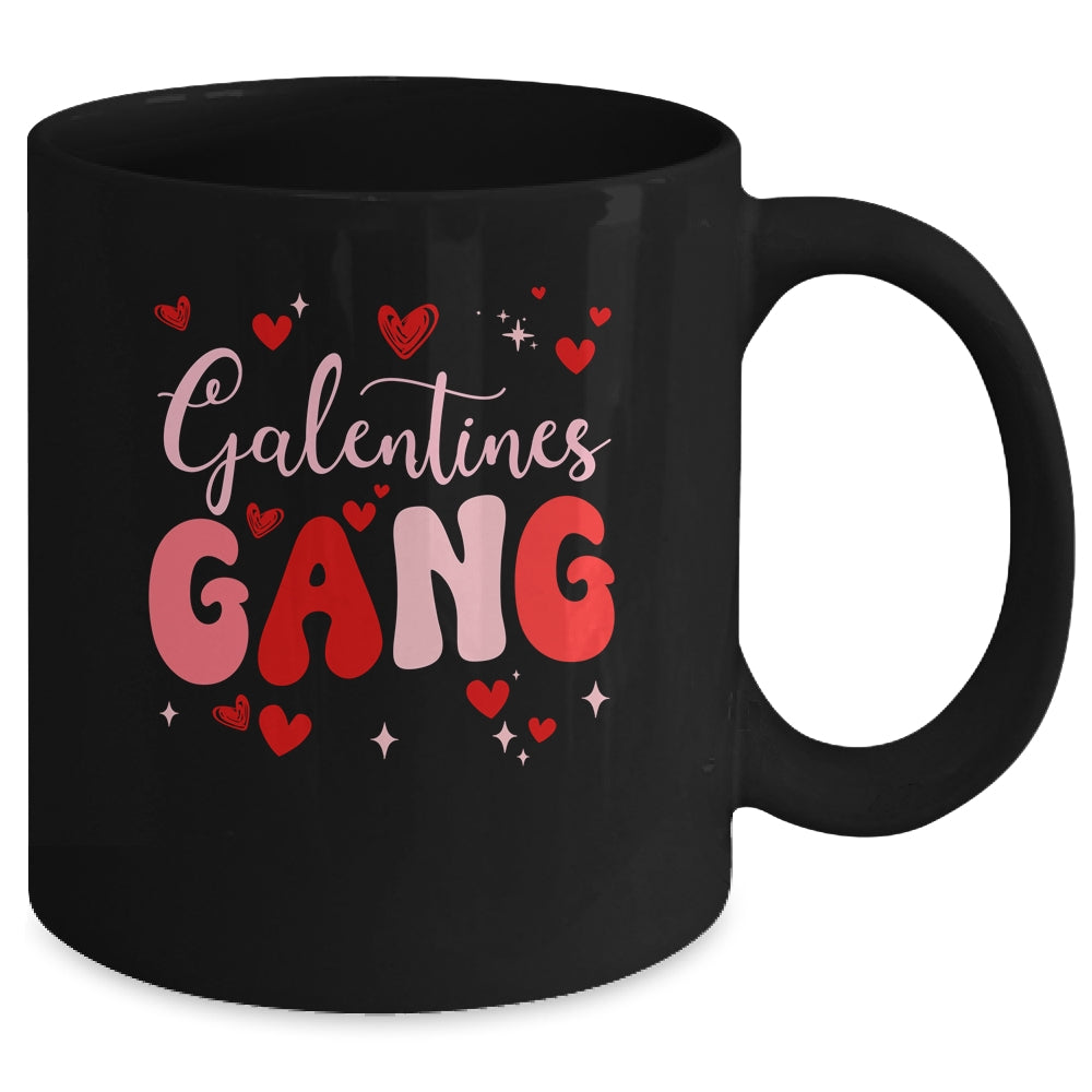 Valentines Day Galentines Gang Funny For Single Women Groovy Mug | siriusteestore