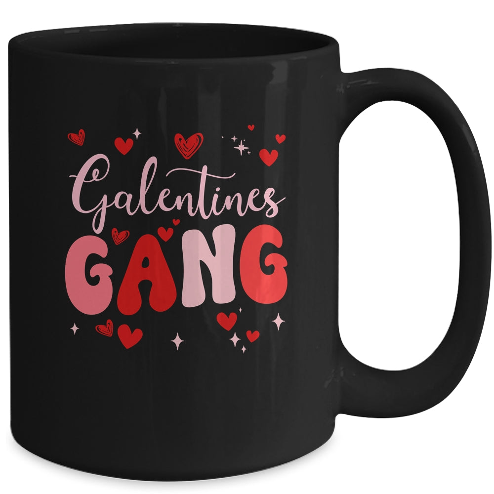 Valentines Day Galentines Gang Funny For Single Women Groovy Mug | siriusteestore