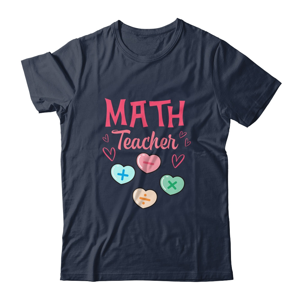 Valentines Day Math Teacher Design With Hearts Shirt & Hoodie | siriusteestore