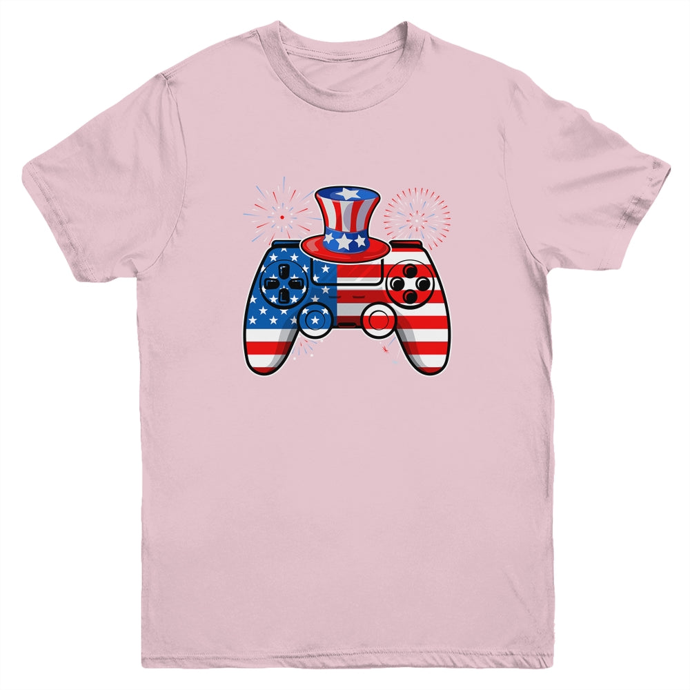 Video Game 4th Of July Gaming Funny Boys Kids Teens Gamer Youth Shirt | siriusteestore