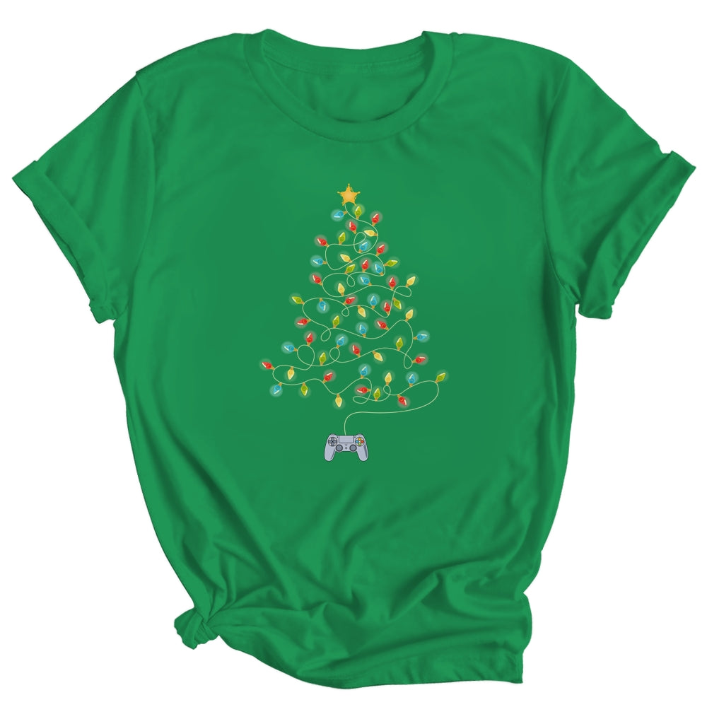 Video Game Christmas Tree Lights Xmas Gaming Shirt & Sweatshirt | siriusteestore