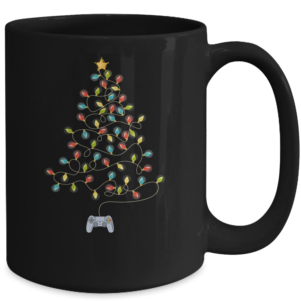 Video Game Christmas Tree Lights Xmas Gaming Mug | siriusteestore