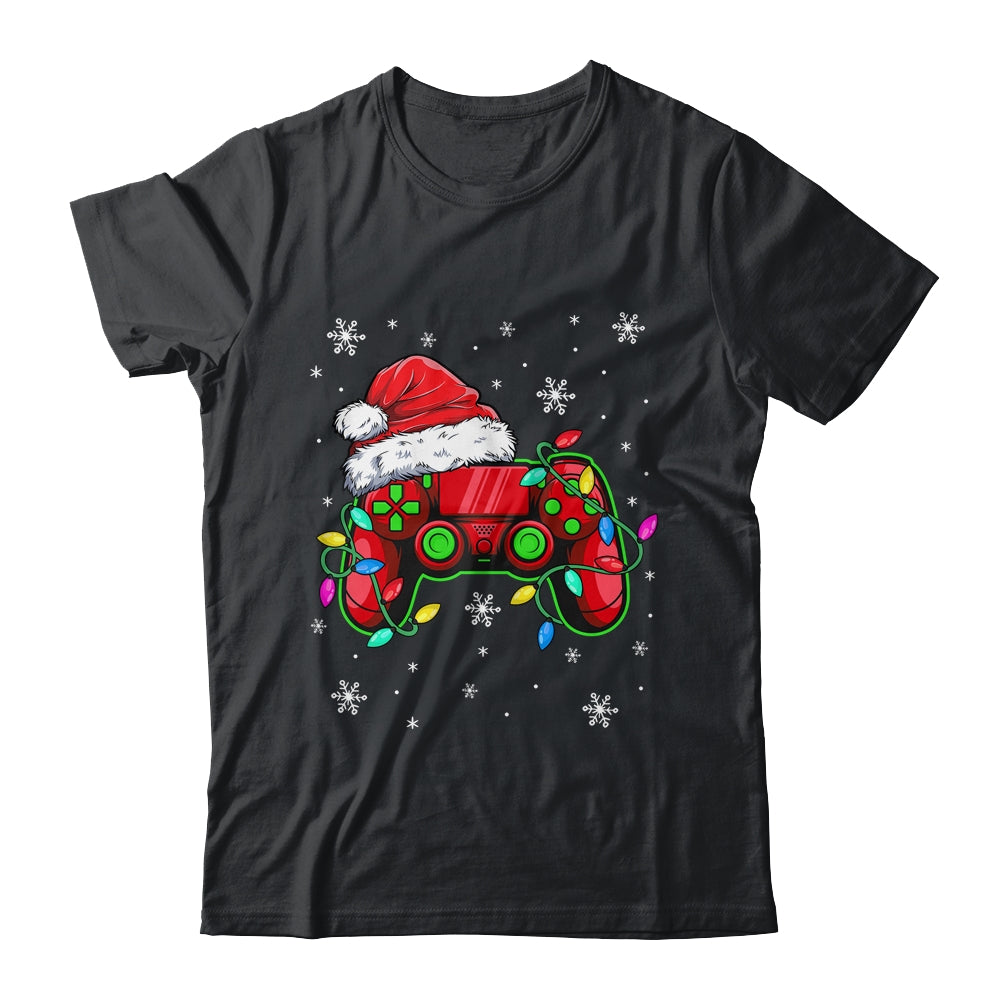 Video Game Controller Christmas Santa Hat Boys Gamer Shirt & Sweatshirt | siriusteestore