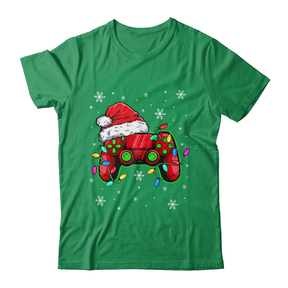 Video Game Controller Christmas Santa Hat Boys Gamer Shirt & Sweatshirt | siriusteestore
