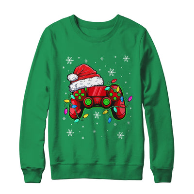 Video Game Controller Christmas Santa Hat Boys Gamer Shirt & Sweatshirt | siriusteestore