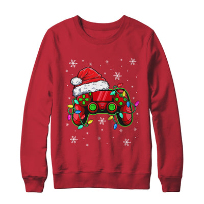 Video Game Controller Christmas Santa Hat Boys Gamer Shirt & Sweatshirt | siriusteestore