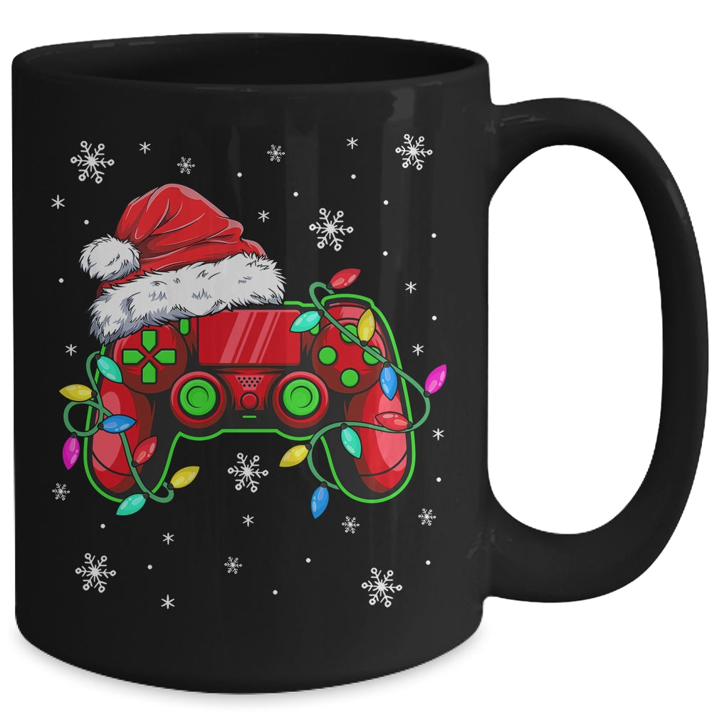 Video Game Controller Christmas Santa Hat Boys Gamer Mug | siriusteestore