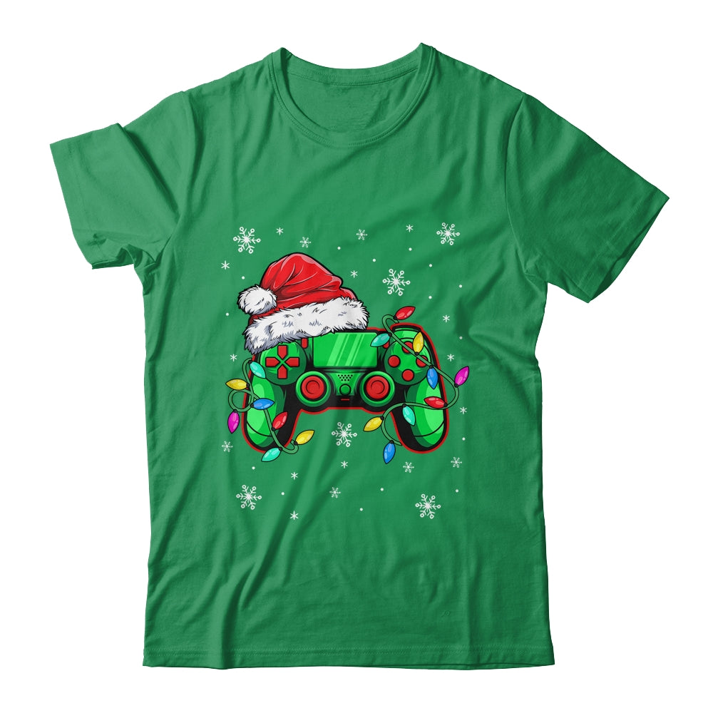 Video Game Controller Christmas Santa Hat Gamer Boys Shirt & Sweatshirt | siriusteestore
