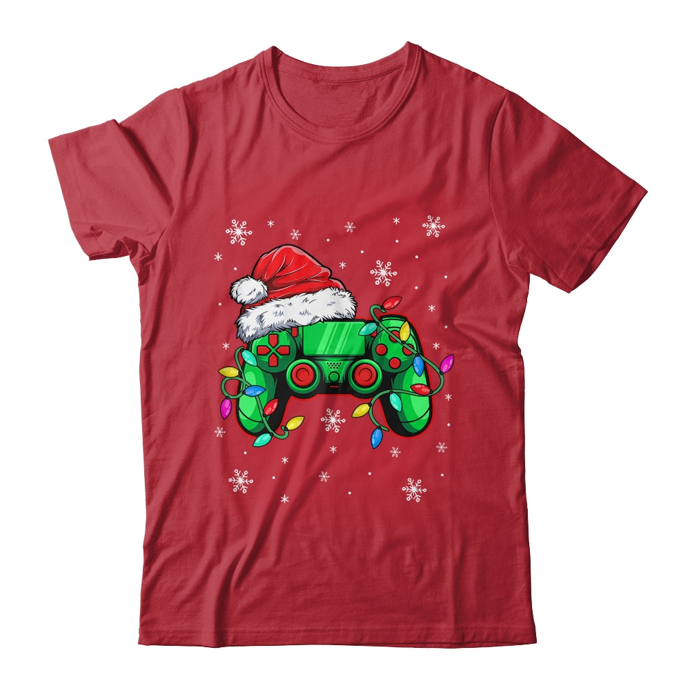 Video Game Controller Christmas Santa Hat Gamer Boys Shirt & Sweatshirt | siriusteestore