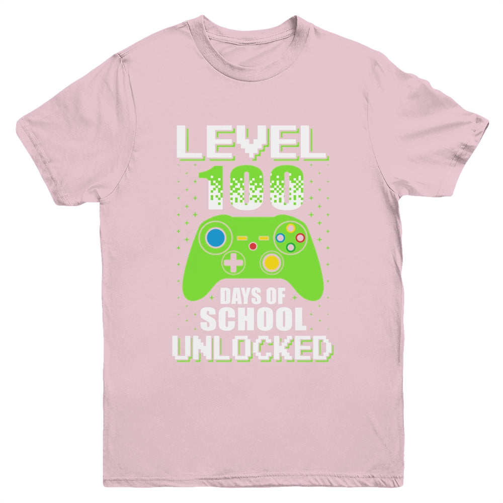 Video Gamer Student 100th Days Of School Kids Boys Teens Youth Shirt | siriusteestore