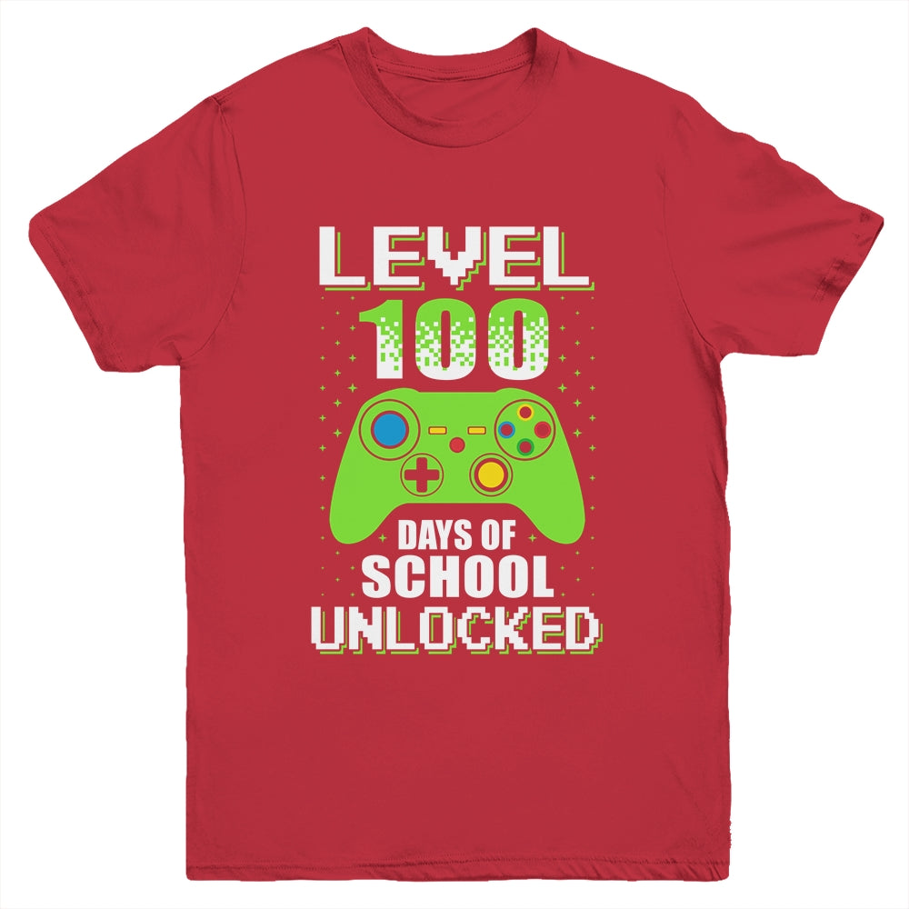 Video Gamer Student 100th Days Of School Kids Boys Teens Youth Shirt | siriusteestore