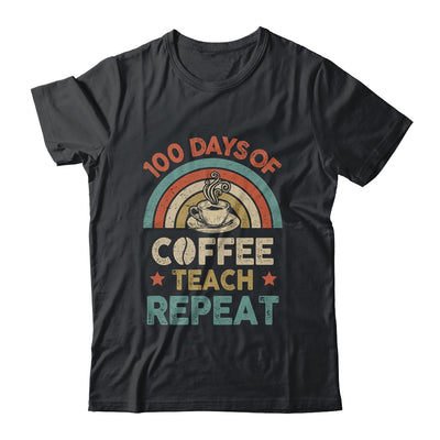 Vintage 100 Days Of School For Teacher Coffee Lover Shirt & Hoodie | siriusteestore