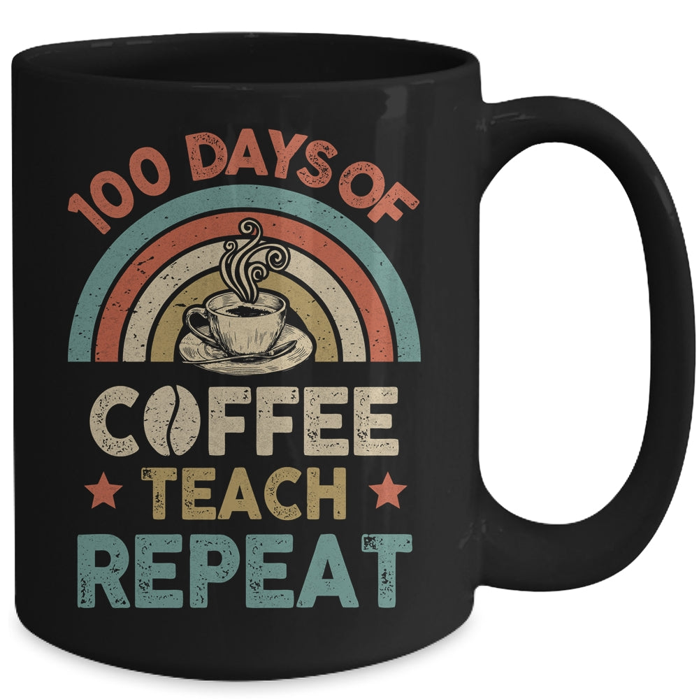 Vintage 100 Days Of School For Teacher Coffee Lover Mug | siriusteestore