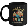 Vintage 1960 62th Birthday Afro Black Woman 62 Years Old Mug | siriusteestore