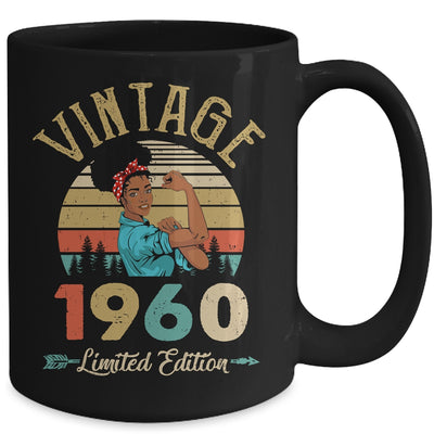 Vintage 1960 62th Birthday Afro Black Woman 62 Years Old Mug | siriusteestore