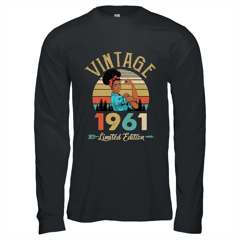 Vintage 1961 61th Birthday Afro Black Woman 61 Years Old Shirt & Hoodie | siriusteestore