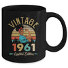 Vintage 1961 61th Birthday Afro Black Woman 61 Years Old Mug | siriusteestore