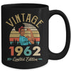 Vintage 1962 60th Birthday Afro Black Woman 60 Years Old Mug | siriusteestore