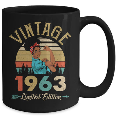 Vintage 1963 59th Birthday Afro Black Woman 59 Years Old Mug | siriusteestore