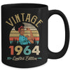 Vintage 1964 58th Birthday Afro Black Woman 58 Years Old Mug | siriusteestore