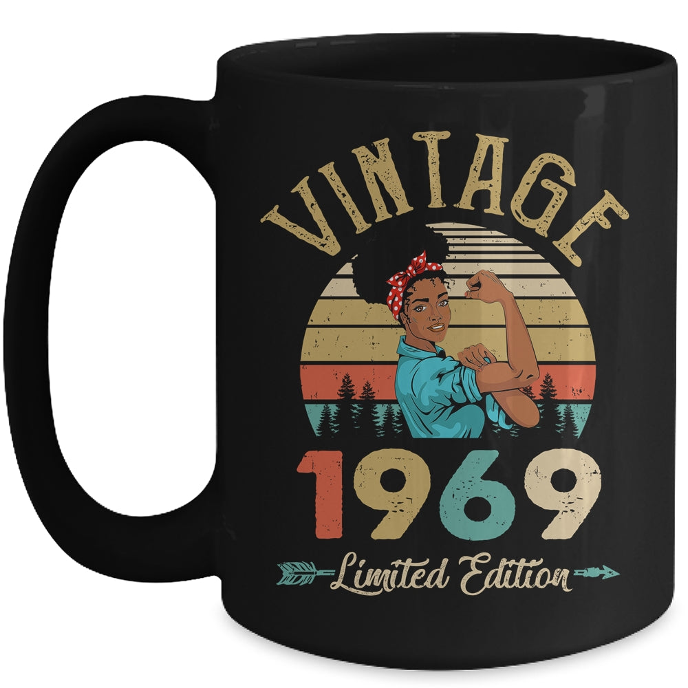Vintage 1969 53th Birthday Afro Black Woman 53 Years Old Mug | siriusteestore