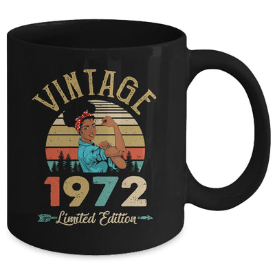Vintage 1972 50th Birthday Afro Black Woman 50 Years Old Mug | siriusteestore