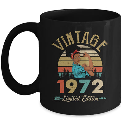Vintage 1972 50th Birthday Afro Black Woman 50 Years Old Mug | siriusteestore