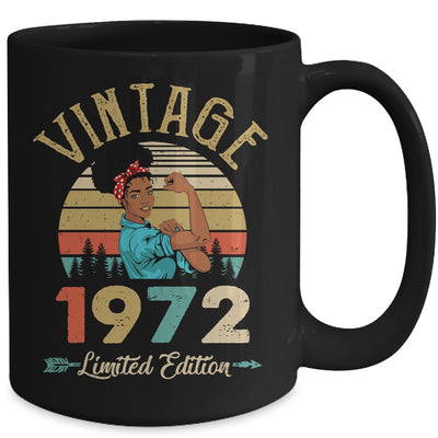 Vintage 1972 50th Birthday Afro Black Woman 50 Years Old Mug | siriusteestore