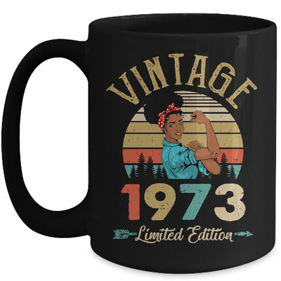 Vintage 1973 49th Birthday Afro Black Woman 49 Years Old Mug | siriusteestore