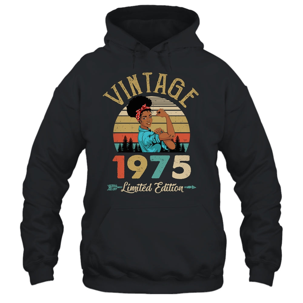 Vintage 1975 47th Birthday Afro Black Woman 47 Years Old Shirt & Hoodie | siriusteestore