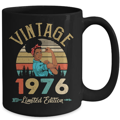 Vintage 1976 46th Birthday Afro Black Woman 46 Years Old Mug | siriusteestore