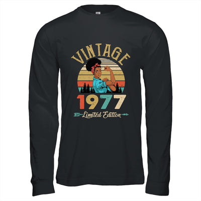 Vintage 1977 45th Birthday Afro Black Woman 45 Years Old Shirt & Hoodie | siriusteestore