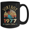 Vintage 1977 45th Birthday Afro Black Woman 45 Years Old Mug | siriusteestore